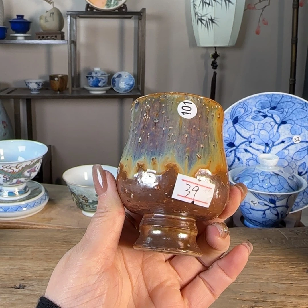 杯景德镇陶瓷柴烧多人