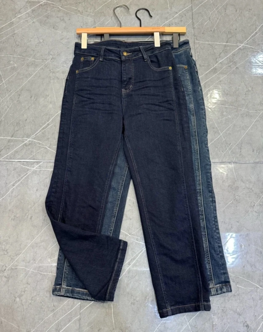 【墨涵精选】火山岩绒韩版时尚减龄显瘦百搭烟管休闲牛仔裤6716