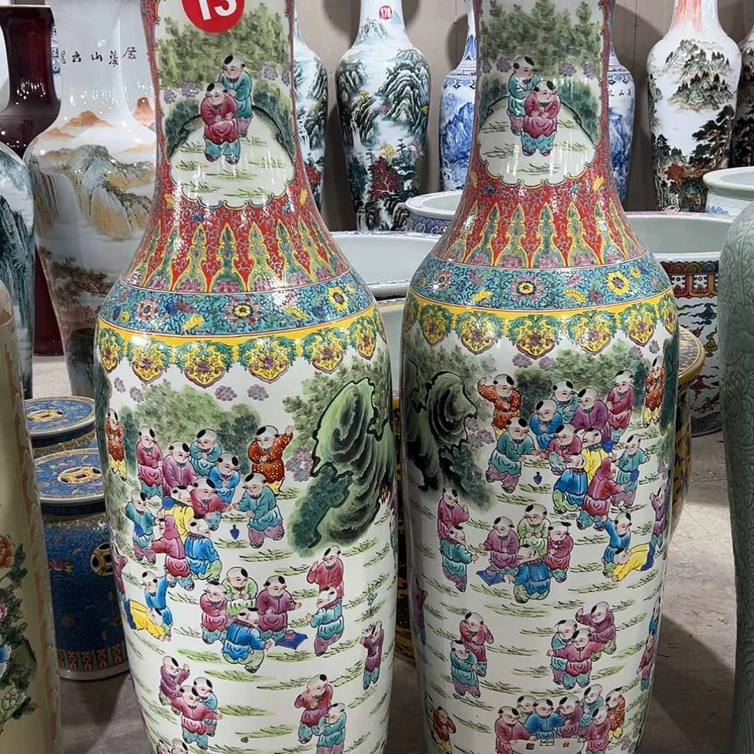 摆件景德镇陶瓷1.6米高度一对