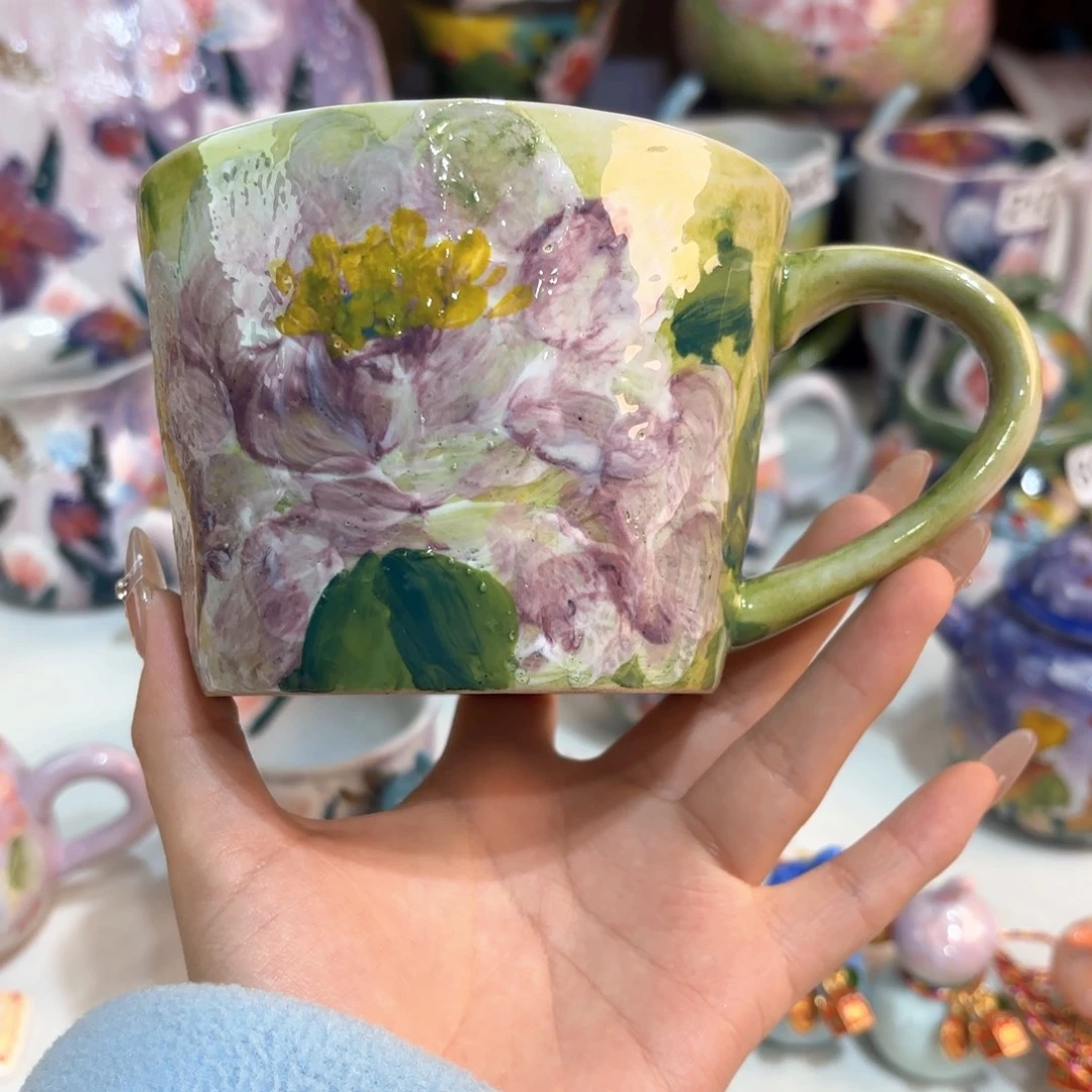 景德镇手绘高温釉下彩陶瓷茶具