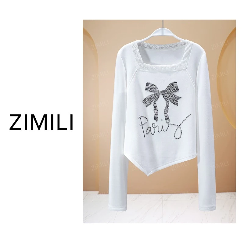 【亮哥欧货女装】冬季热感系列《锦云》白色高弹显瘦打底上衣26186-A8