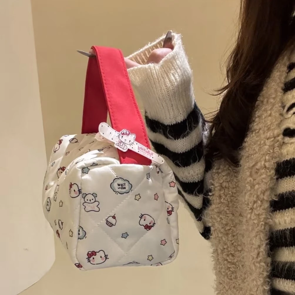 2025新款可爱猫大容量化妆包便携收纳包洗漱包立体手提包女