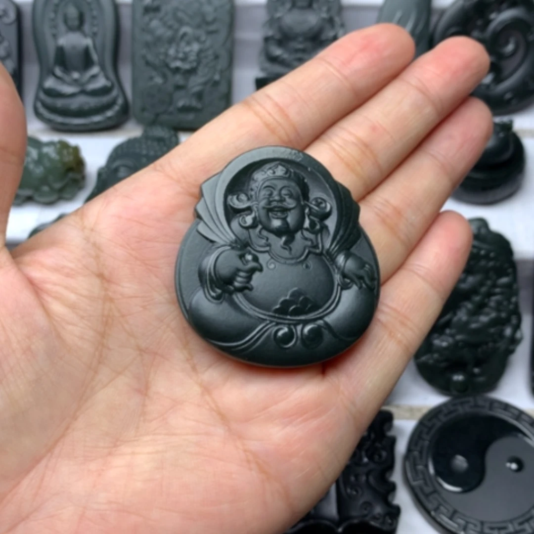 【闪购商品】颈饰未镶嵌和田玉双面雕刻