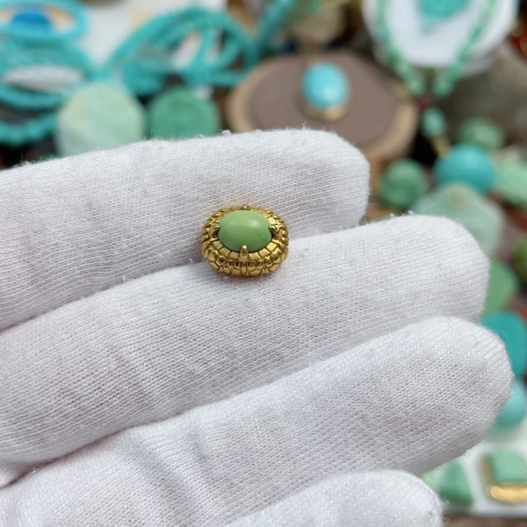 绿松石珠宝奇石足金镶嵌