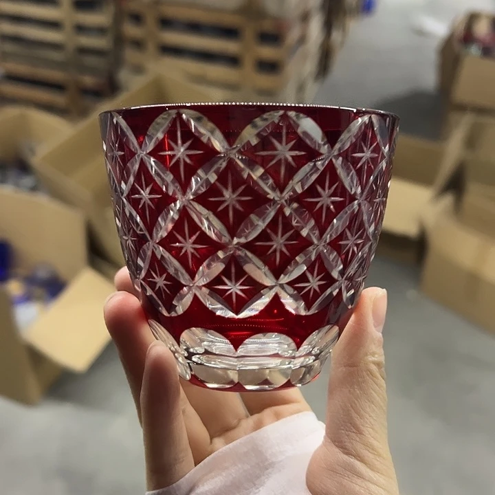 平底款水晶玻璃微瑕一个