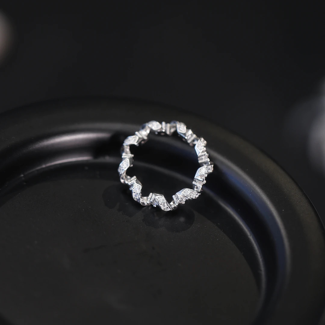 925银戒指 麦麦【语峤】925 绞丝环戒指 多样性发一