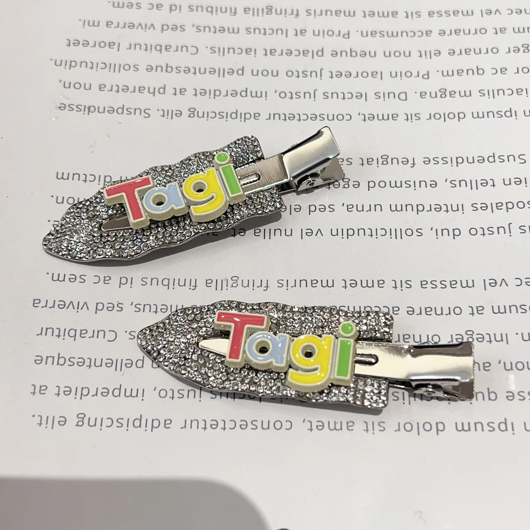 水钻字母小铲子刘海夹侧边夹J605
