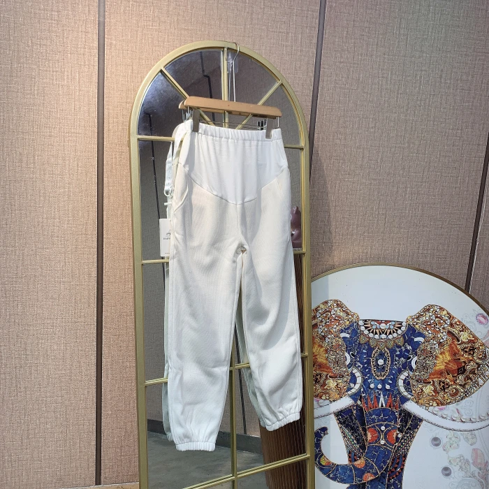 HU117孕妇杏色加绒裤子M90-120XXL150XXXL160