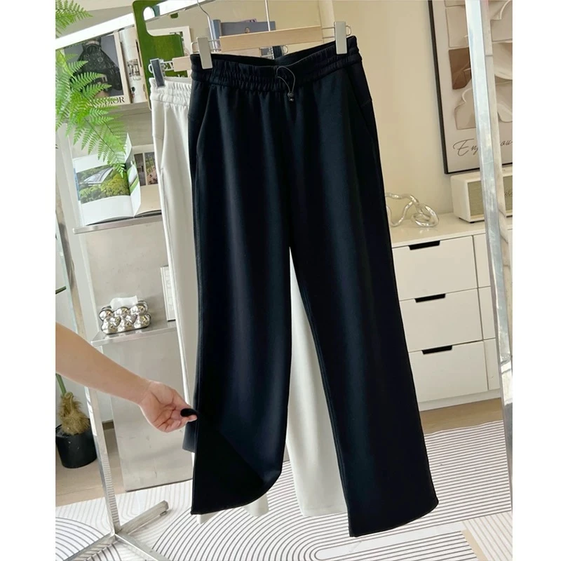 41002雅赛尔纤维soft神裤窄版松紧腰带口袋直筒长裤明线运动裤女