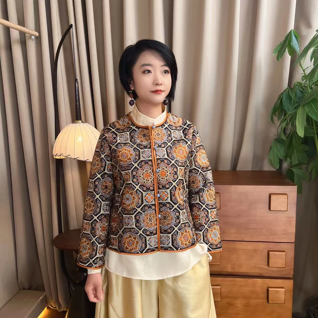 多元国风 非遗重磅桑蚕丝衬衫上衣    MT98059