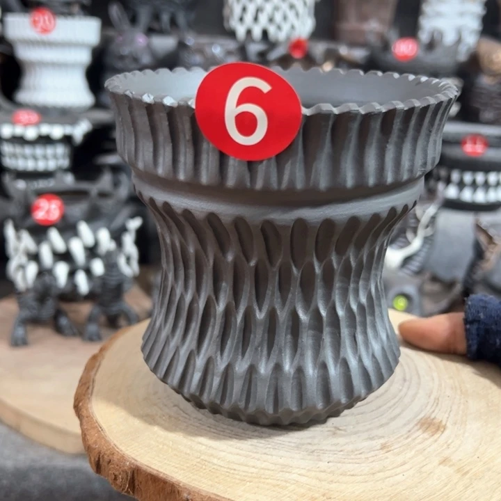 紫砂花盆内口11.5外高12.2