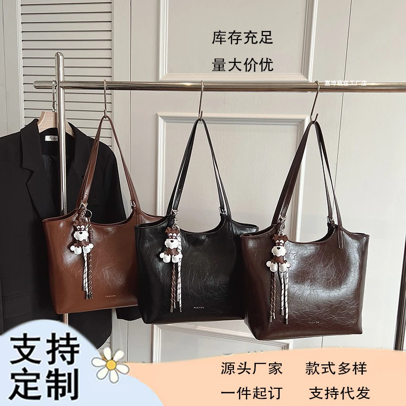 大量现货托特包女大容量包包新款大学生上课上班通勤包单肩包女包