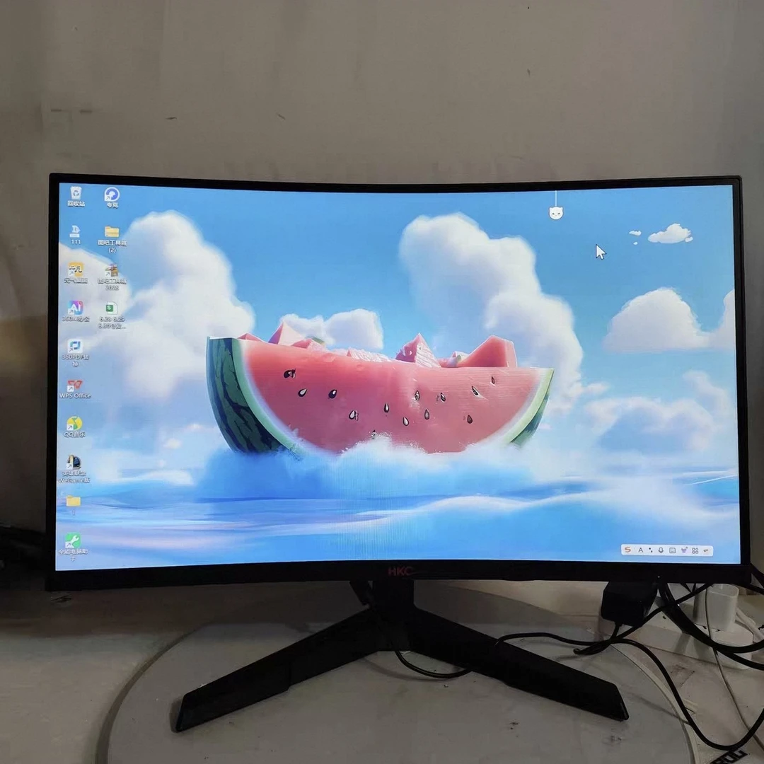 95新 HKC/惠科 SG27C 27寸1k 144hz高刷电竞曲面屏幕显示器显示屏
