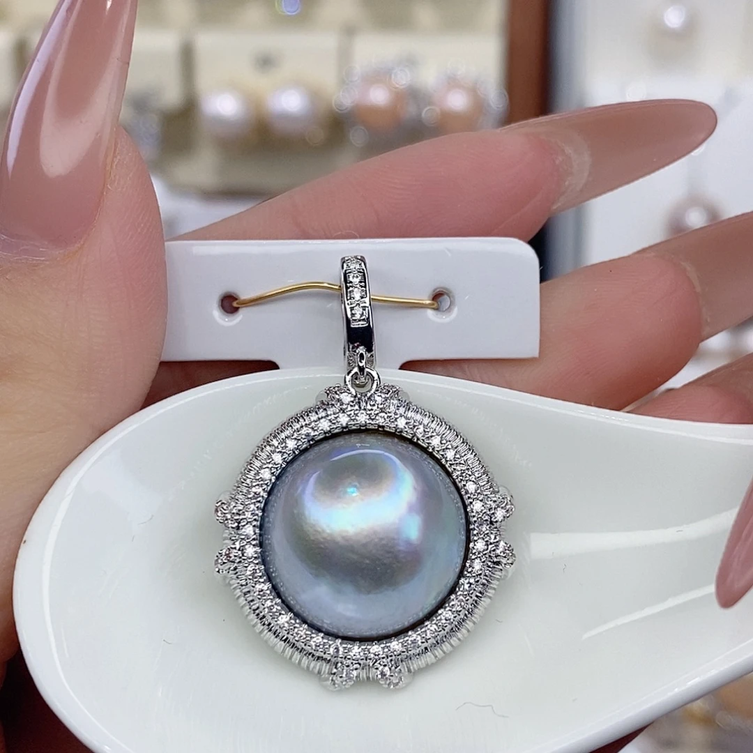 沥***雨颈饰淡水珍珠合金F