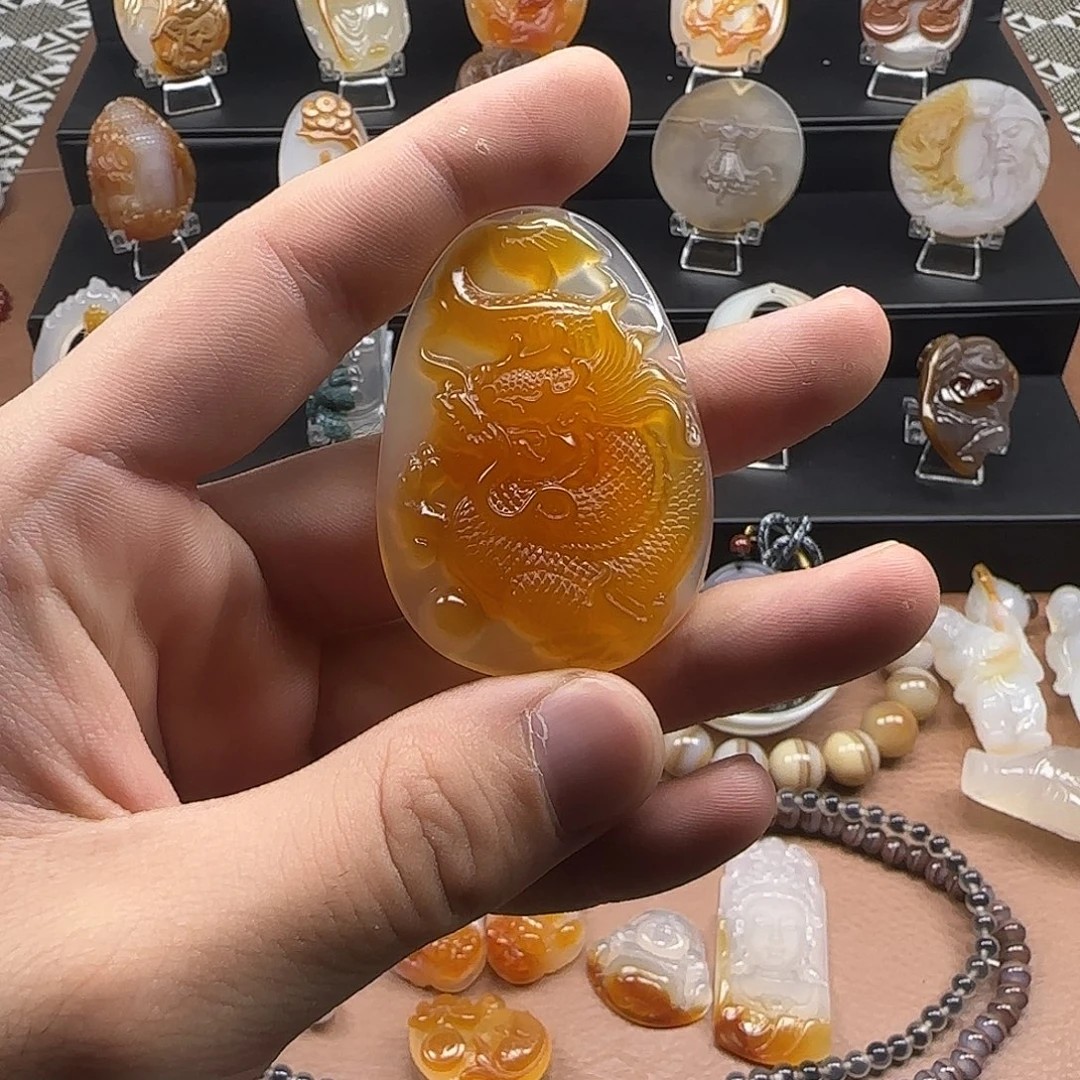 玛瑙/玉髓未镶嵌吊坠(不含链)