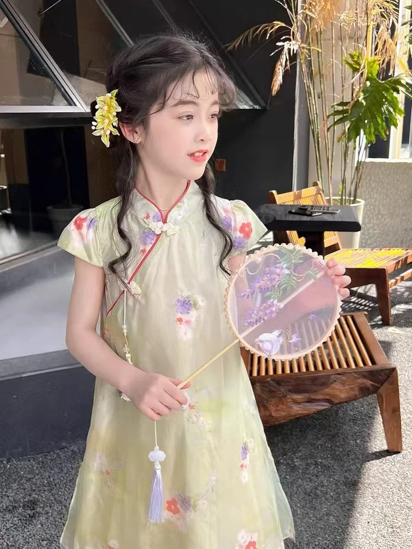 8467女童超仙高级古风汉服裙子夏款女孩国风唐装襦裙儿童古装