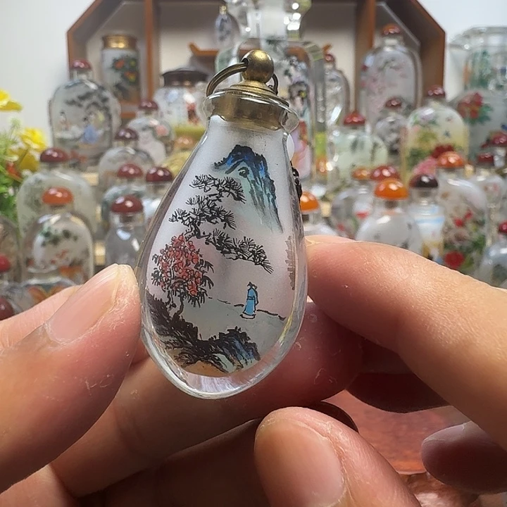 鼻烟壶内画手工挂件