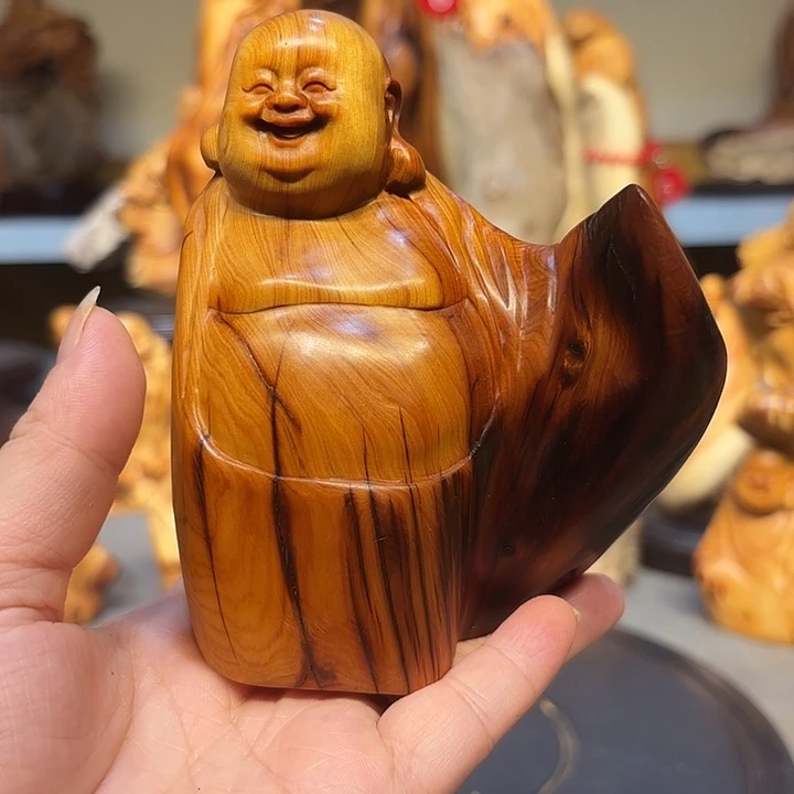 柏木太行崖柏弥勒佛