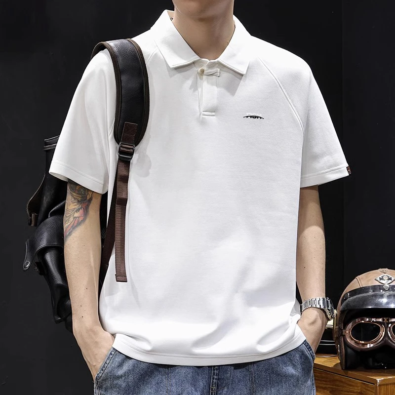 U&PURAPolo衫男士短袖t恤潮牌大码夏2025新款百搭舒适简约潮流t恤