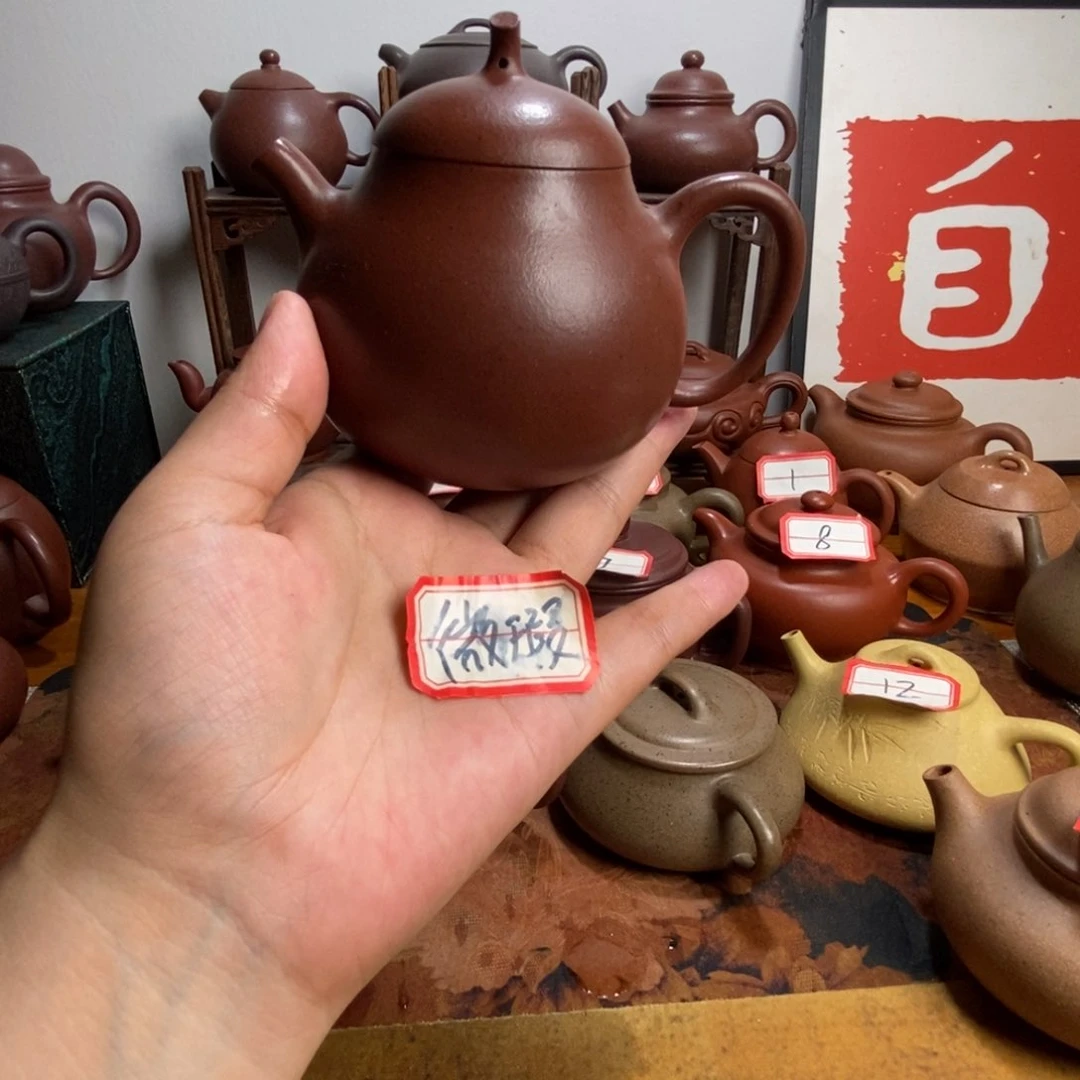 茶壶紫砂底槽青瓜瓜 半手工 微瑕