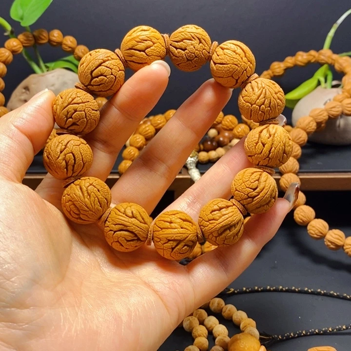 桃核手串龙珠手串