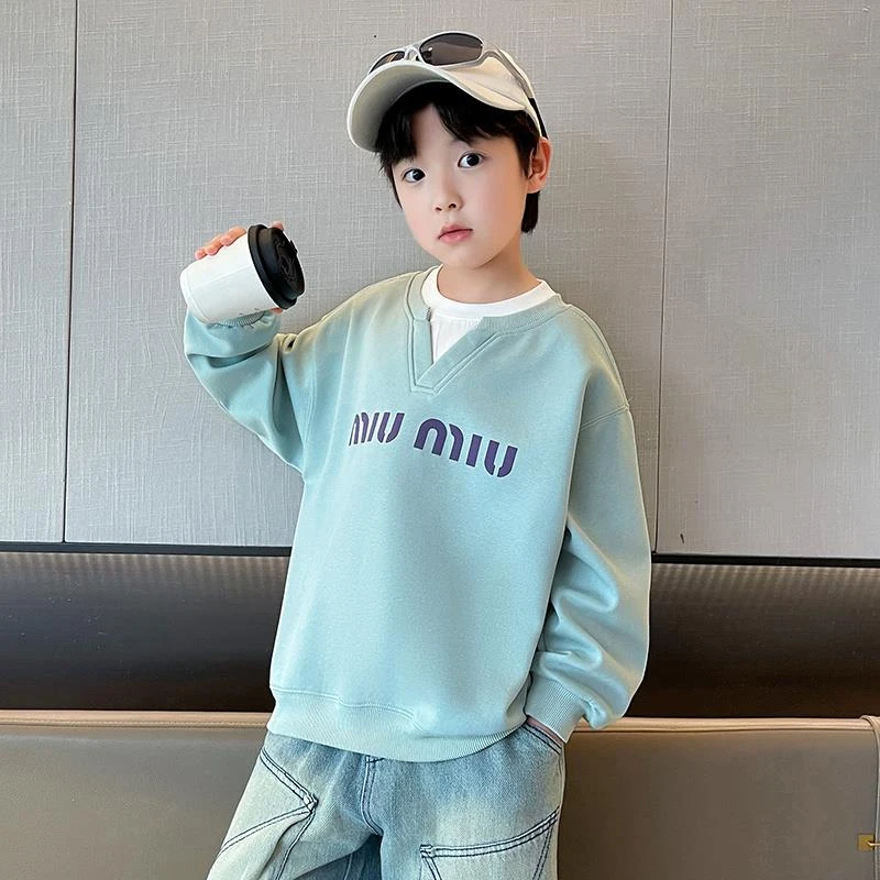 儿童装男童卫衣春秋款2025新款春装春季痞帅中大童帅气男孩上衣潮