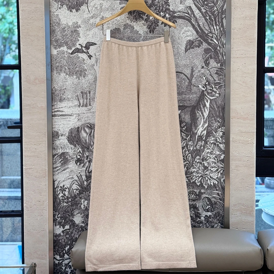 【YINGFEI PARIS】百分百山羊绒阔腿裤