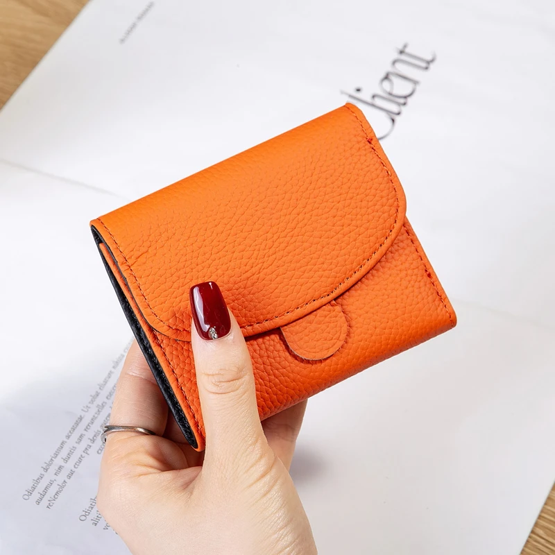 2025新款真皮多卡位大钞夹放驾驶证头层牛皮三折短款小钱包女百搭