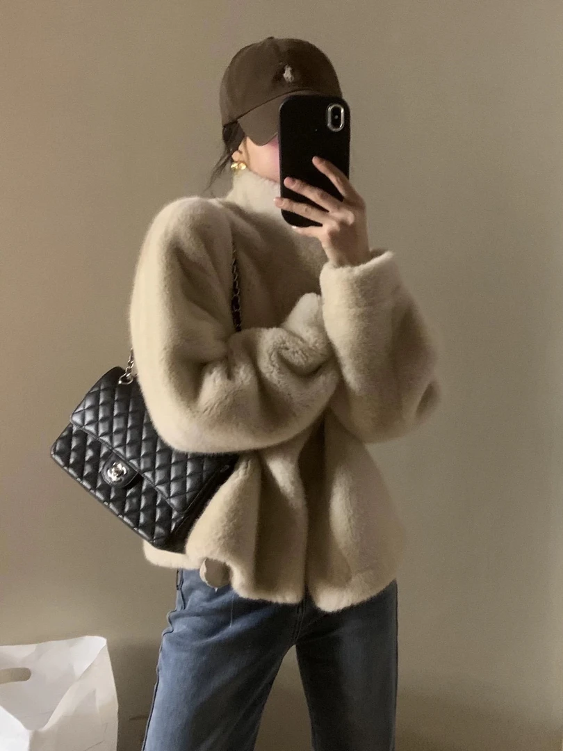 Coco 韩系加厚毛毛外套