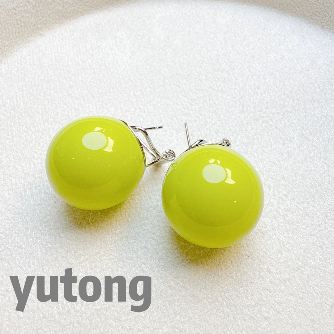 铜合金树脂耳饰 【雨桐轻奢饰品】设计款耳环YT02009