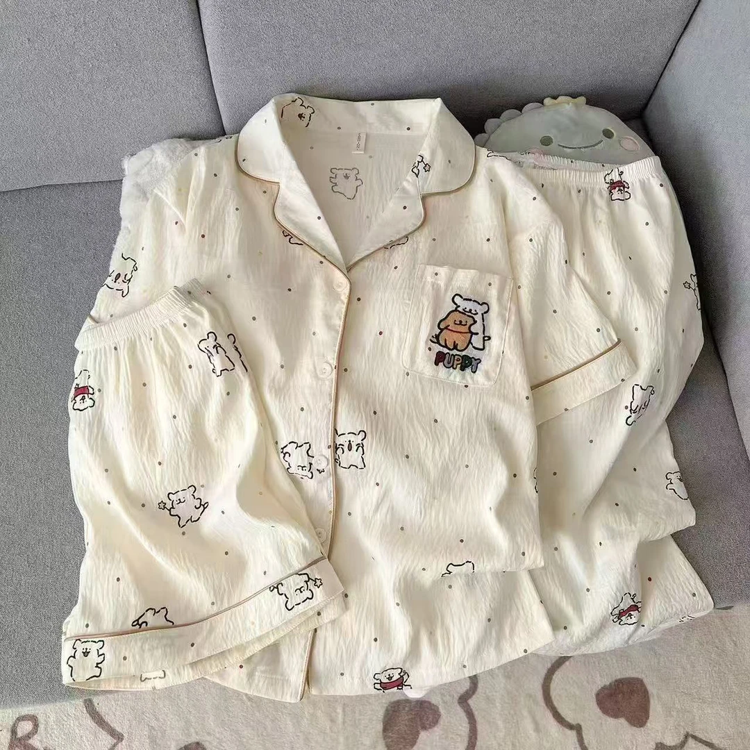 两只狗狗夏季可爱卡通家居服