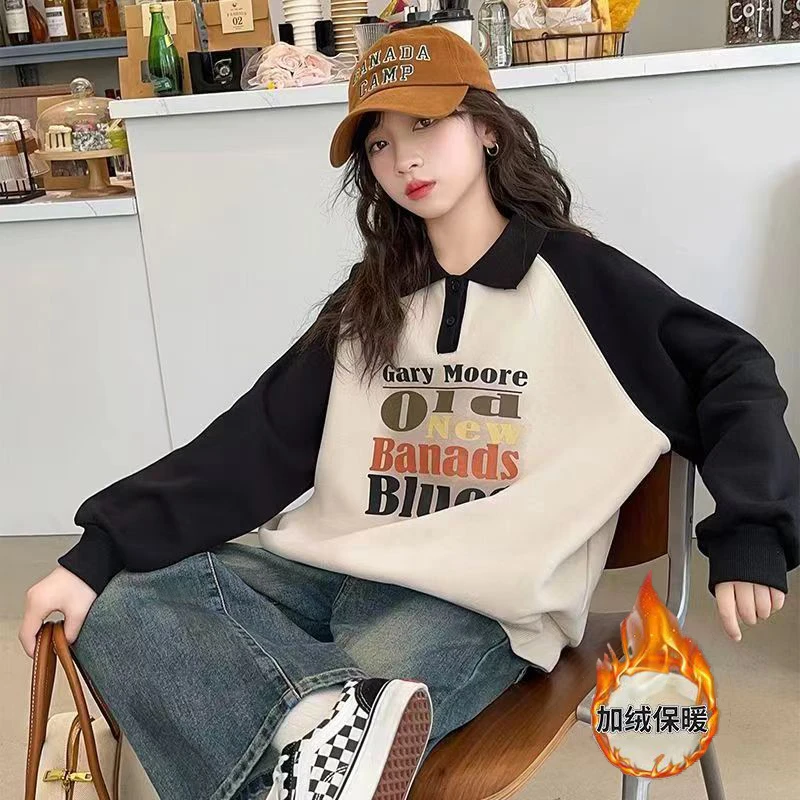 女童秋冬卫衣24款学生舒适洋气韩版冬天休闲童装宝宝爆款女孩时髦