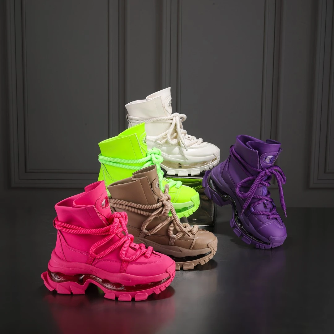 断码●增高7cm时尚厚底潮流百搭高帮冬季休闲鞋666-20