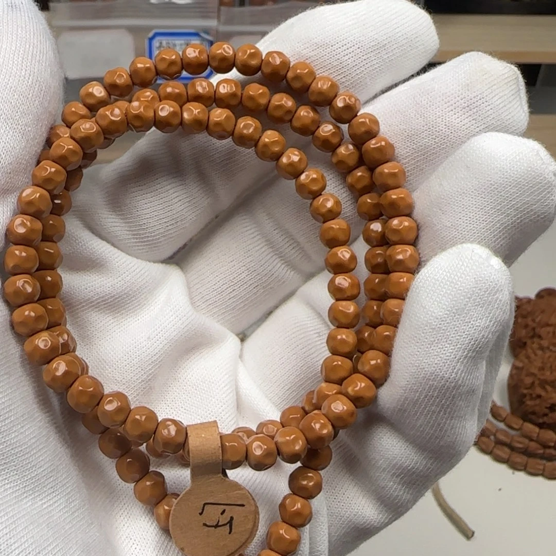 橄榄核手串老挝长串无相5.7mm