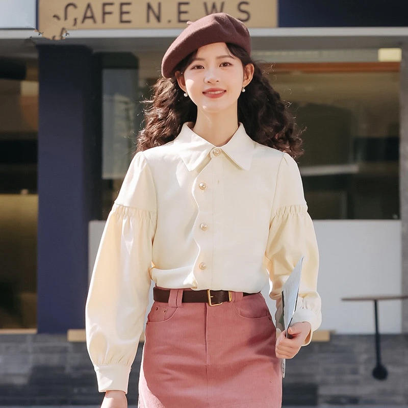 法式高级感长袖衬衫女款2025秋季新款独特别致不规则减龄气质上衣