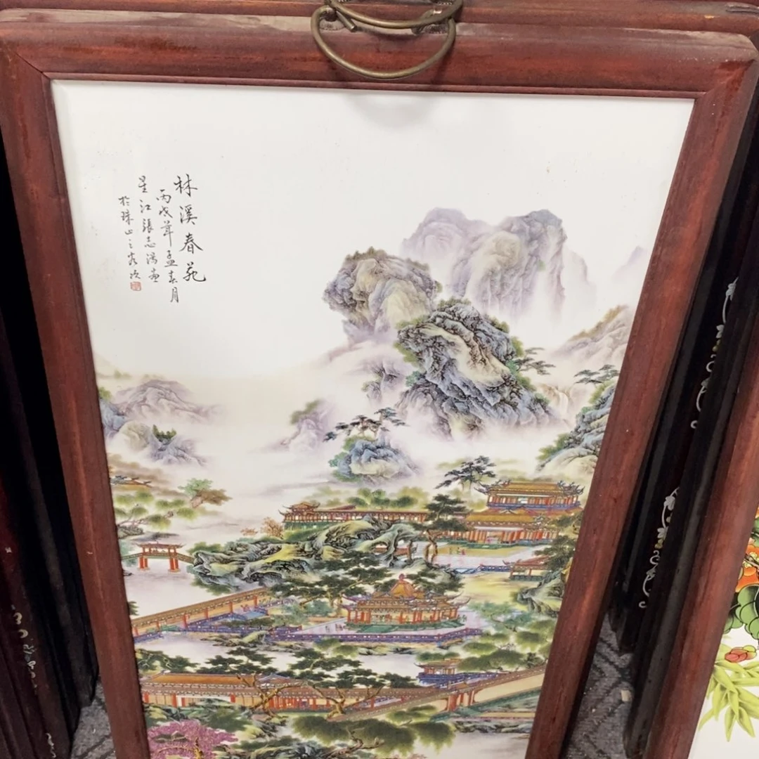 瓷片86*46*1景德镇瓷板画柴窑烧制
