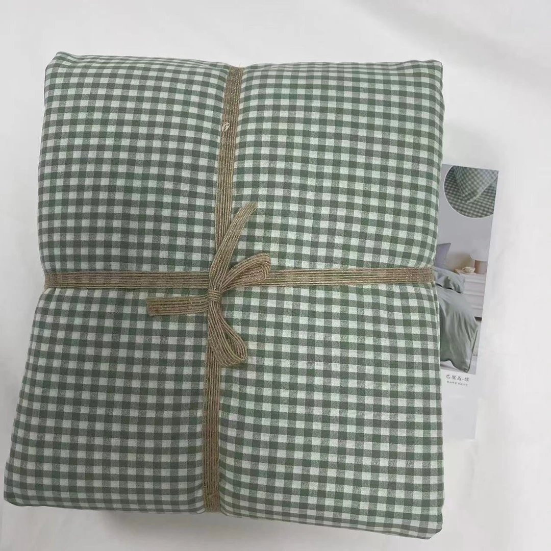【绒兰】AA版全棉色织水洗棉四件套 20号 巴厘岛-绿