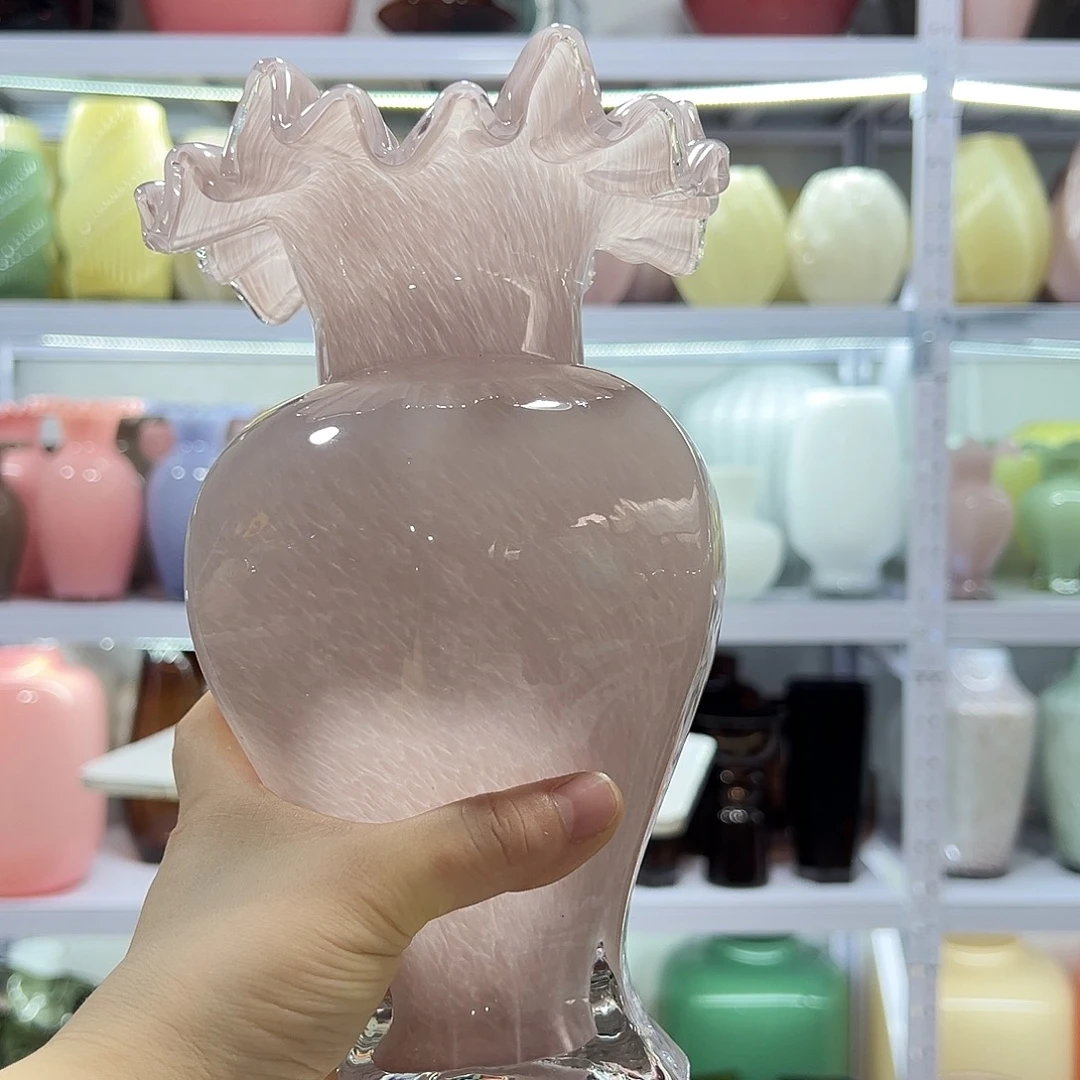 粉色微瑕花瓶95890