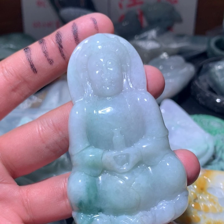 翡翠未镶嵌颈饰保真天然a货翡翠