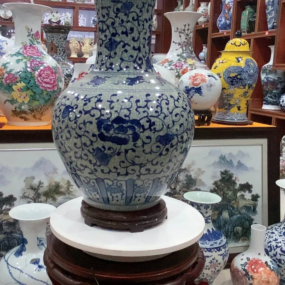 摆件期**耘景德镇陶瓷花平