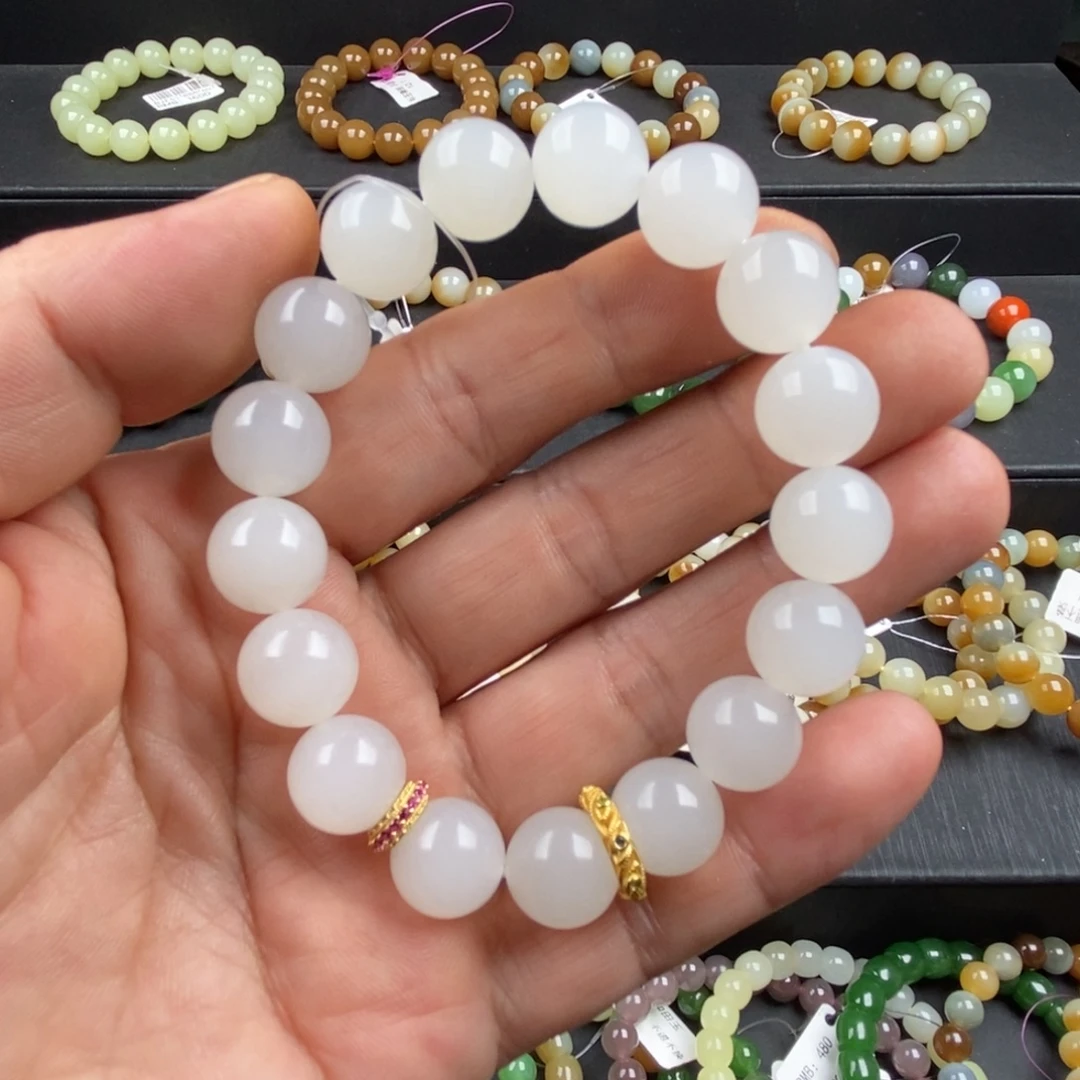 和田玉未镶嵌手链