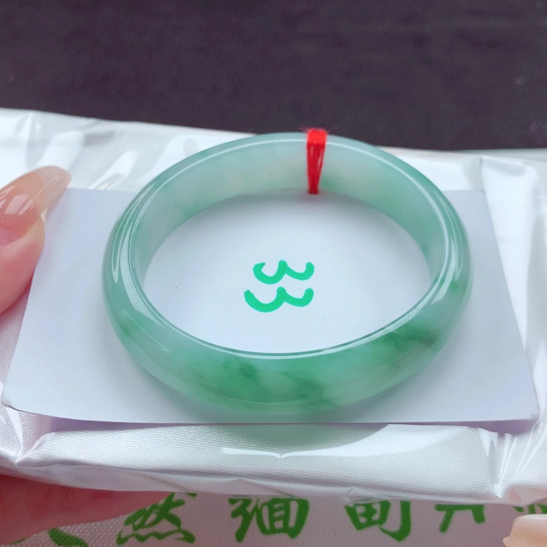 未镶嵌手镯翡翠天然缅甸翡翠A货手镯 贵妃33号