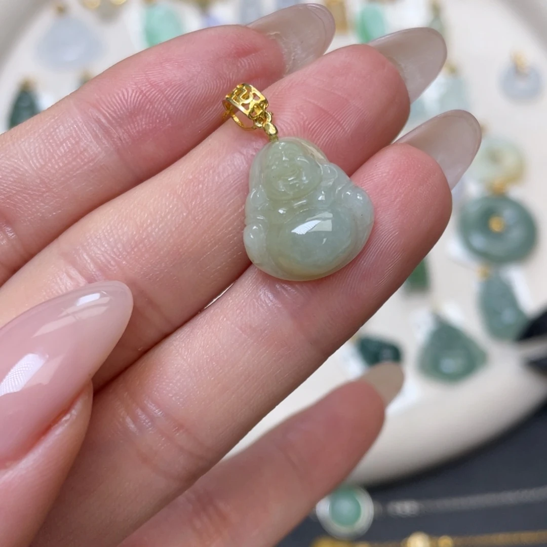翡翠银S925镶嵌吊坠(不含链)