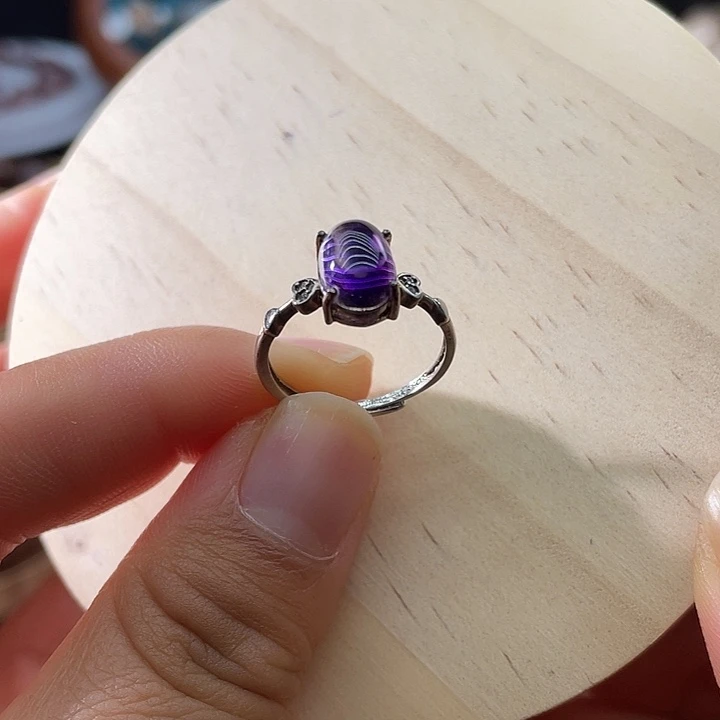 银S925镶嵌戒指水晶定制