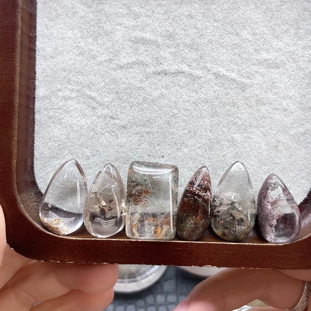 珠宝半成品水晶未镶嵌48幽灵水滴