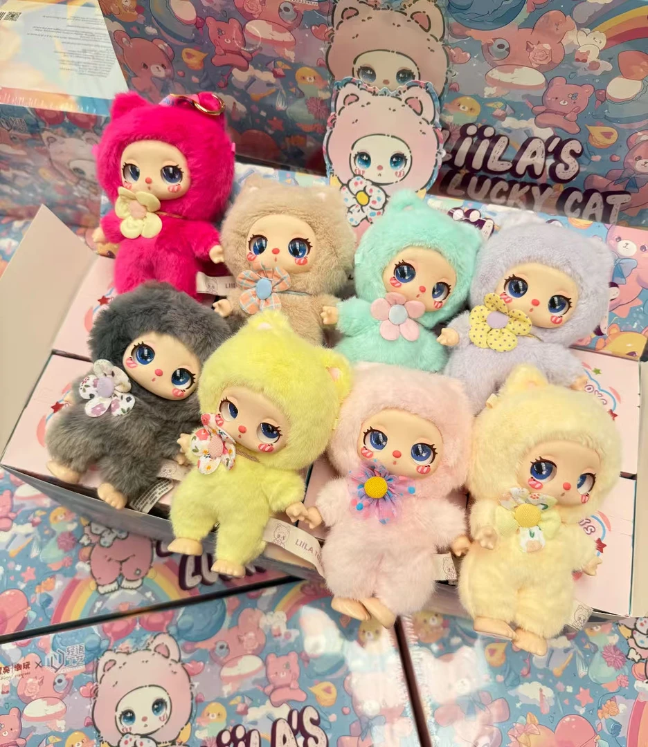 [拆盒]莉拉lucky cat系列毛绒盲盒背景娃