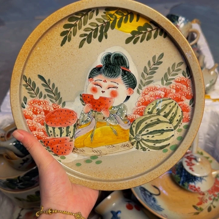 瓷片景德镇陶瓷手工手绘