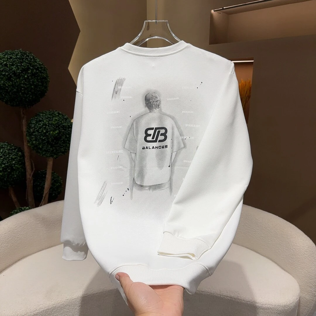 秋季长袖潮流时尚常规款圆领印花卫衣