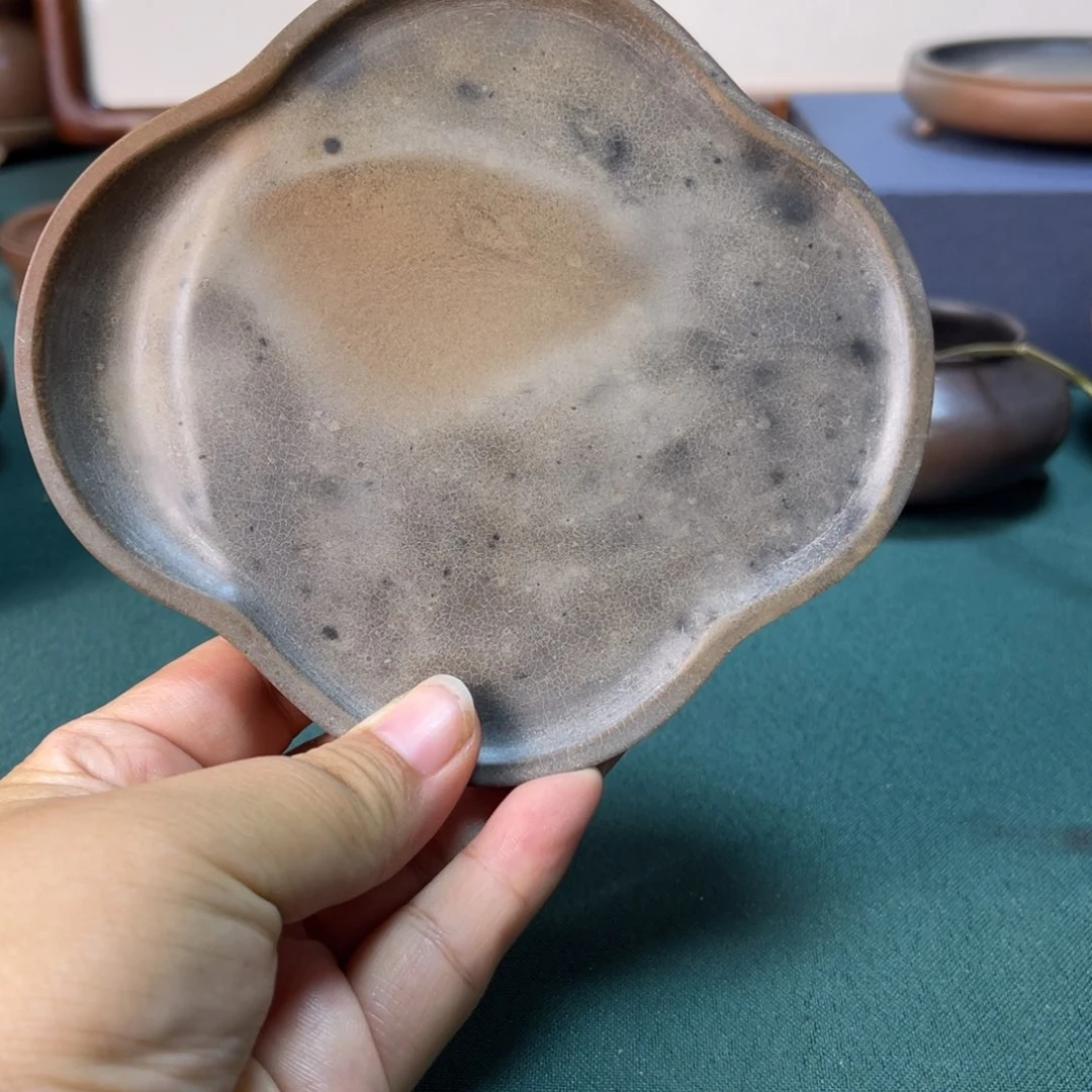 钱***法海棠砚澄泥文房四宝