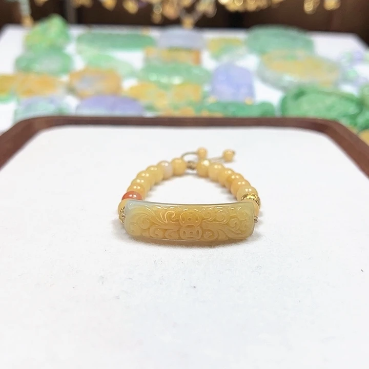 翡翠手链未镶嵌手牌